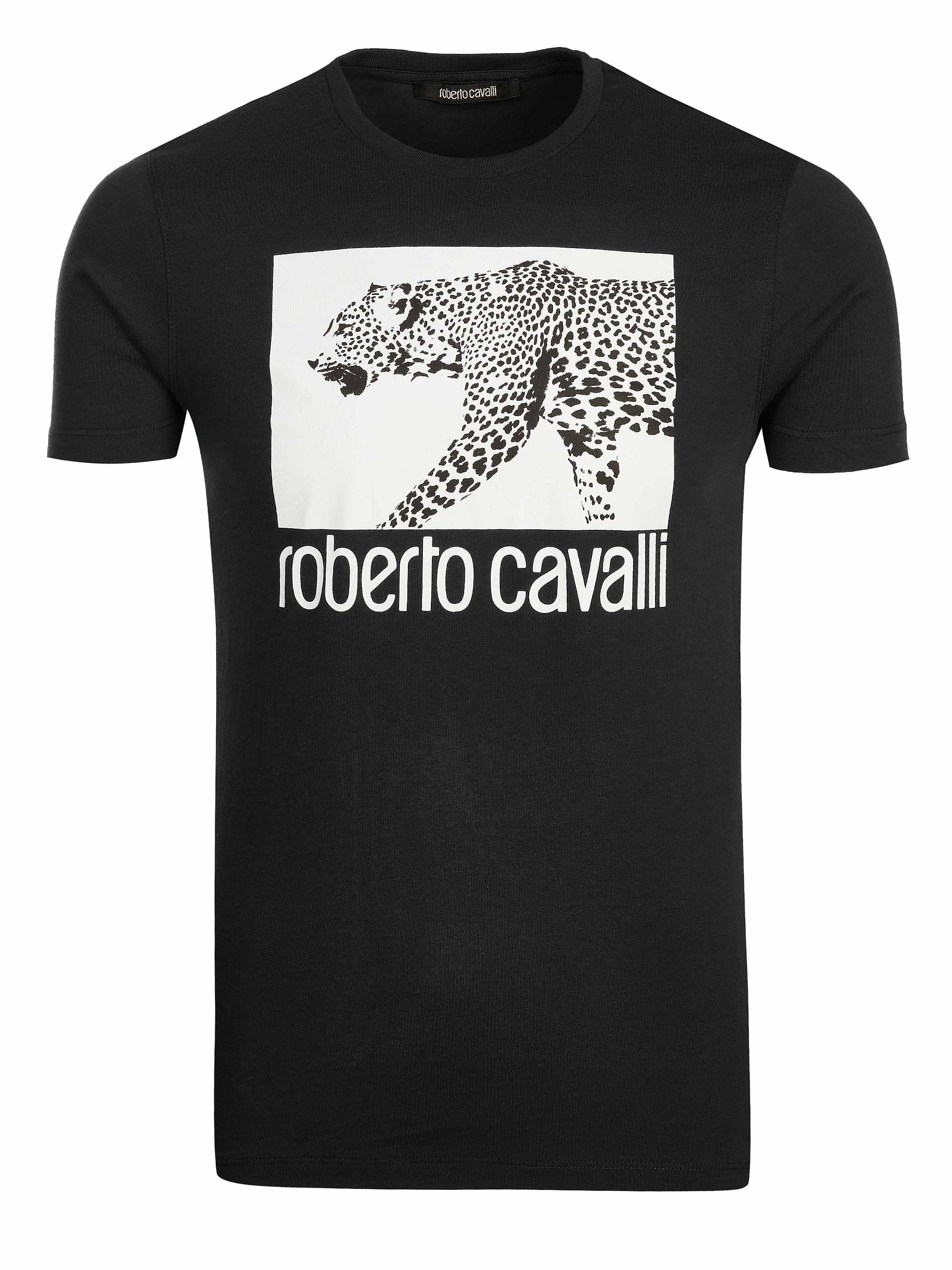 Damen Bekleidung Oberteile T-Shirts Roberto Cavalli Baumwolle Sport-t-shirt mit logo in Schwarz 
