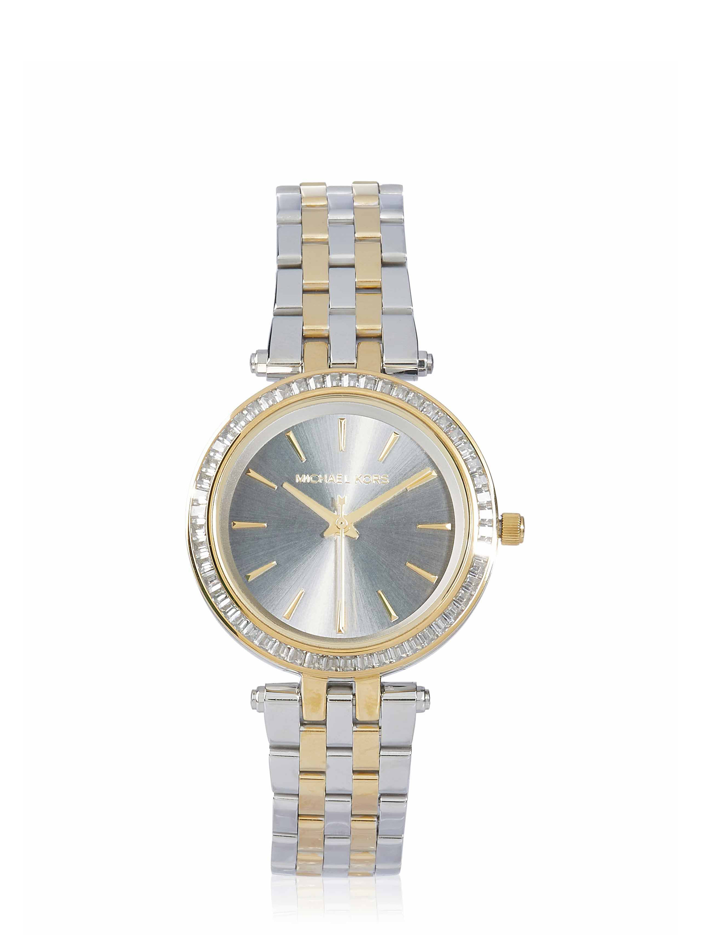 silver and gold michael kors watch