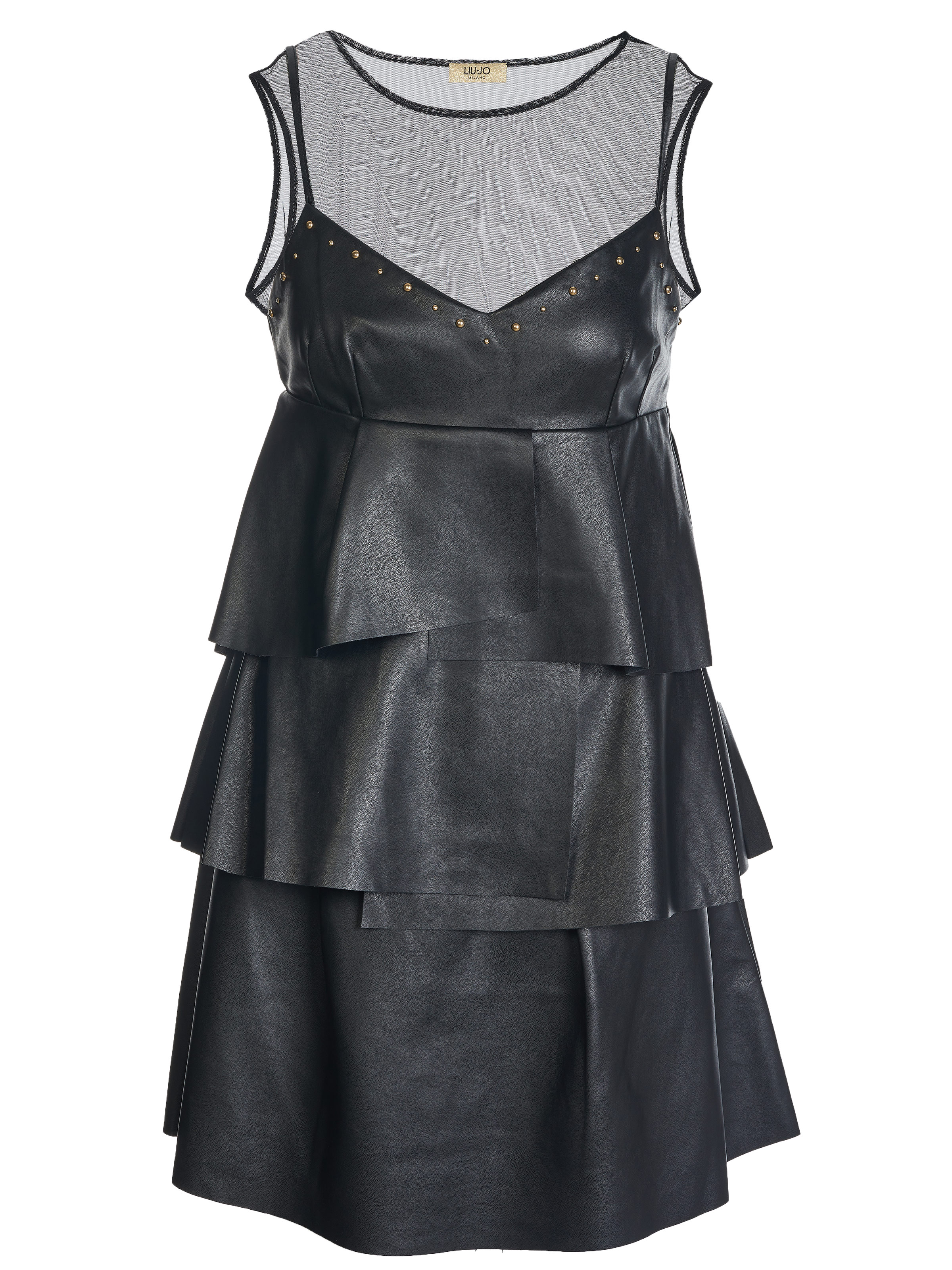 nakd leather dress UP TO NO GOOD SLEEVELESS FAUX LEATHER MIDI DRESS WITH FOUR WAY STRETCH –  AKIRA main image 1