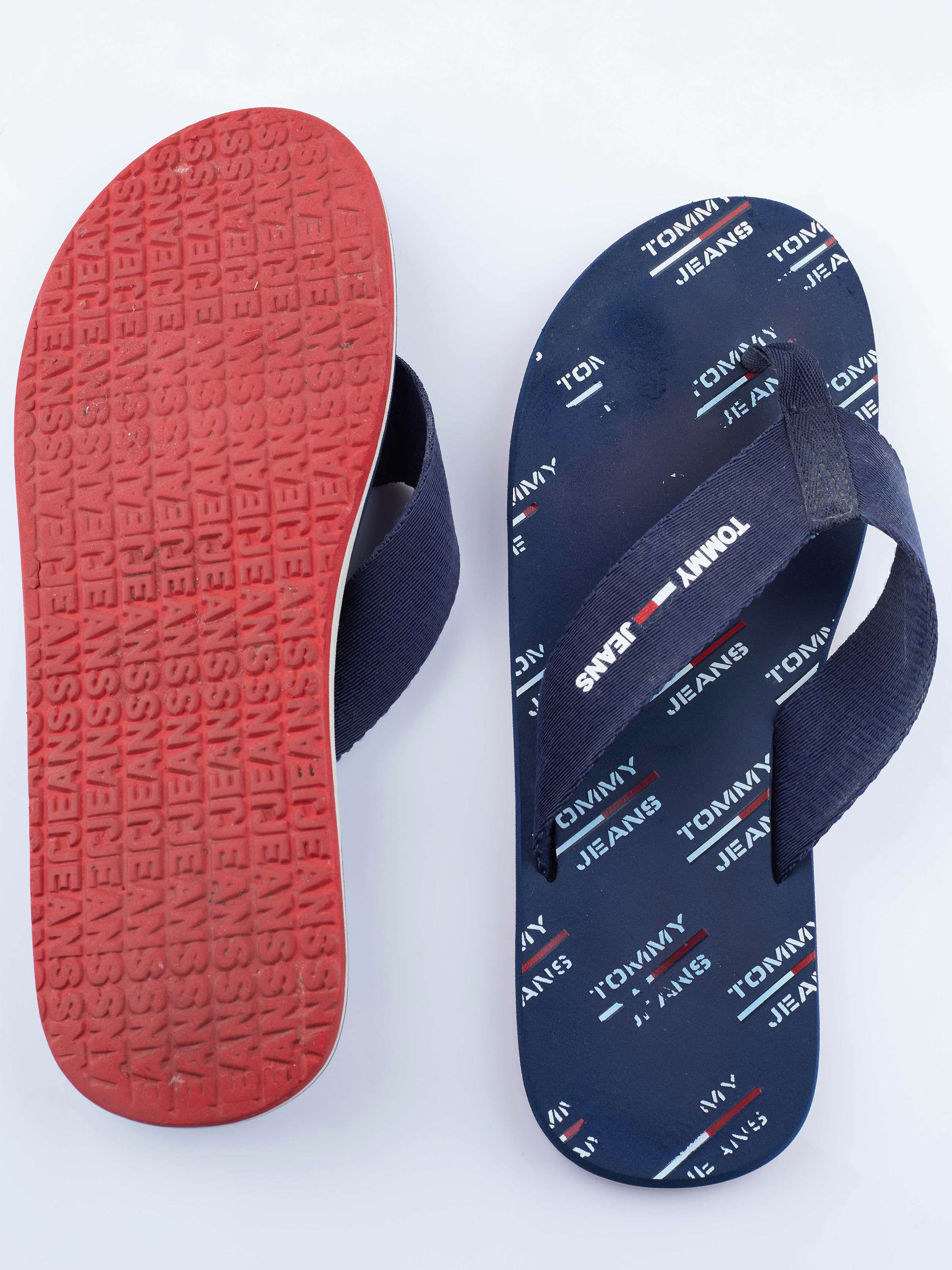 tommy hilfiger navy flip flops