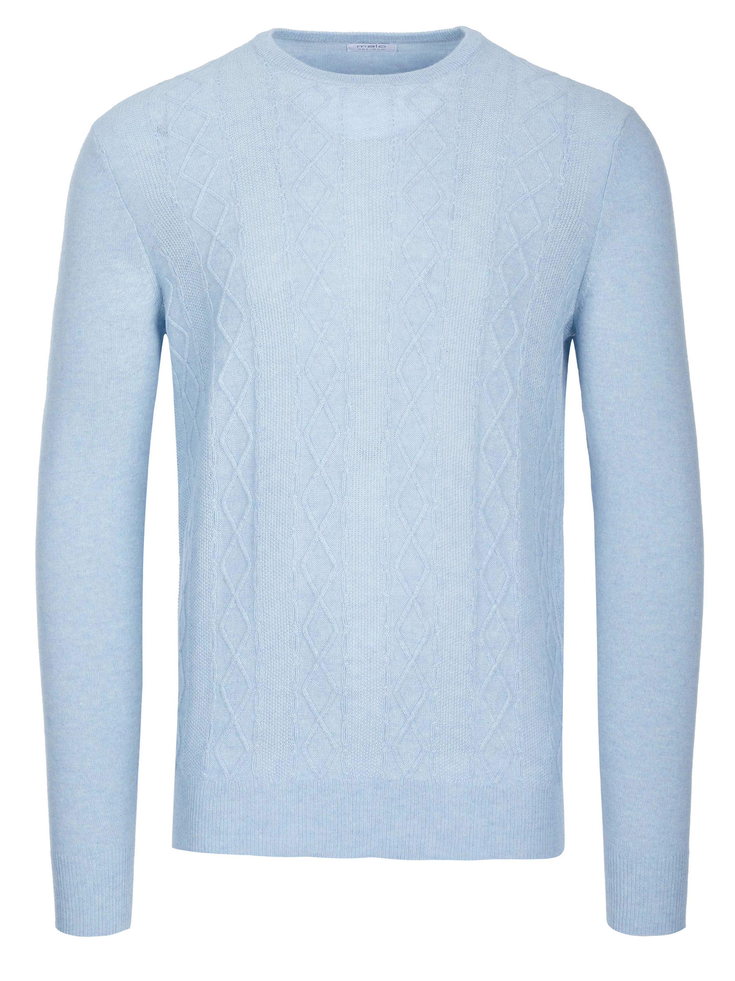 Malo Optimum cashmere pullover Light blue on SALE | Fashionesta