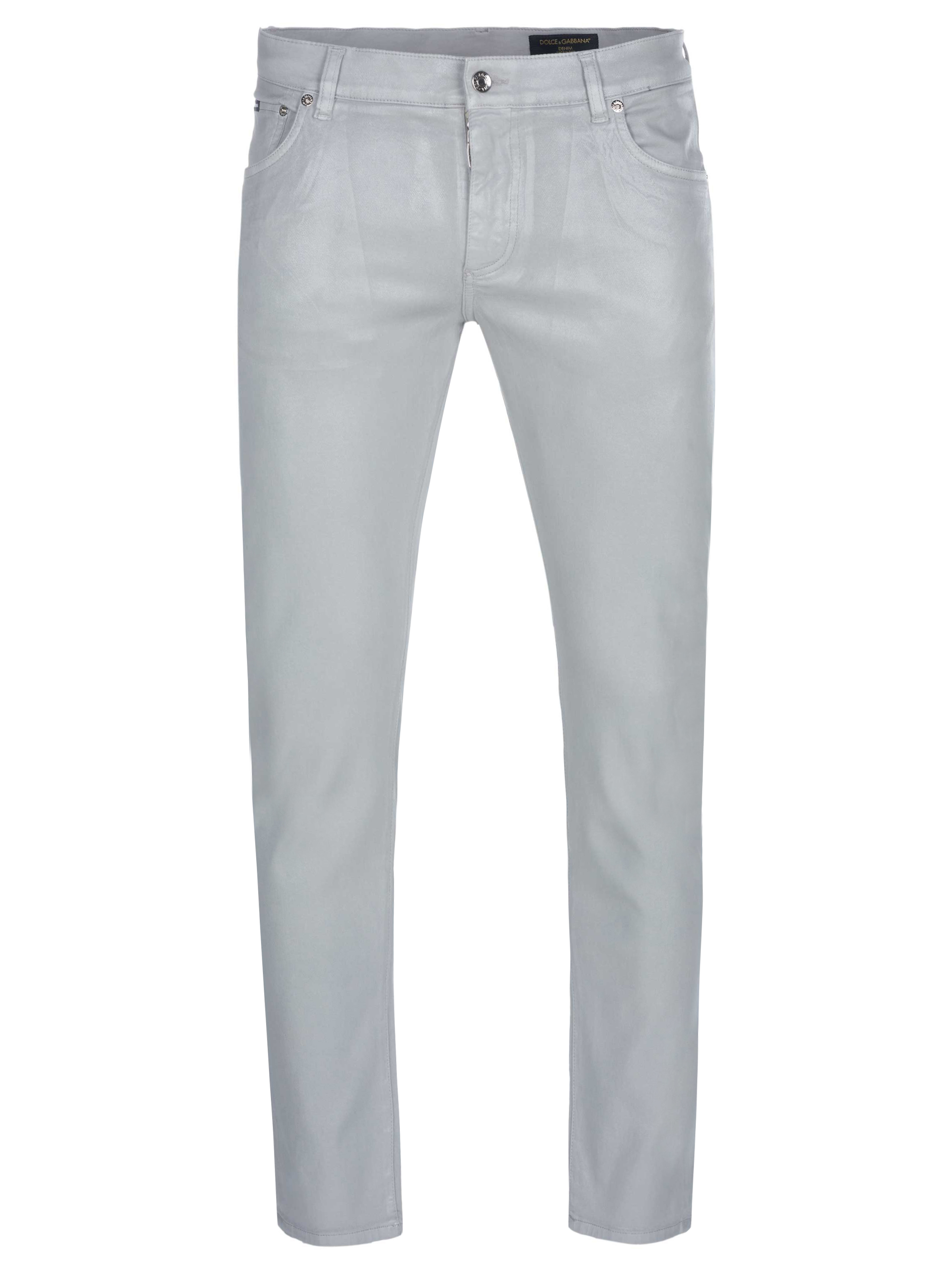 Dolce&Gabbana grey jeans Grey Contrast Stitch Cotton Jeans