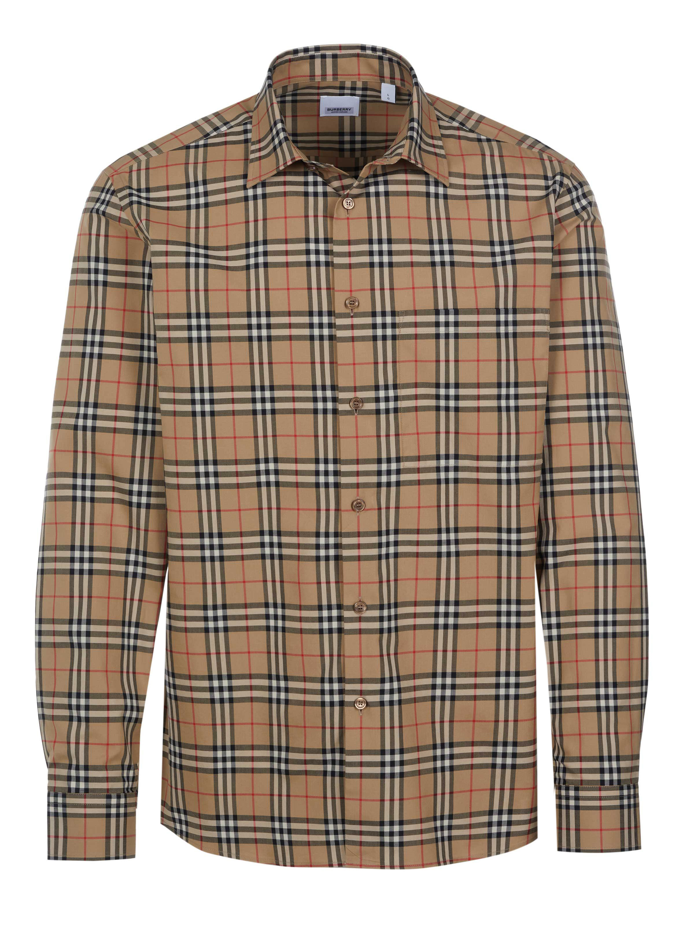 dress shirt burberry 'Check' softened line Burberry Madras Check Cotton Shirt