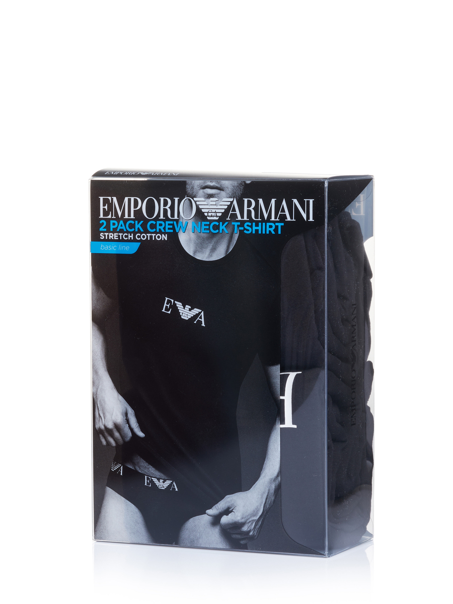 Armani t-shirt 2 pack Black on SALE | Fashionesta