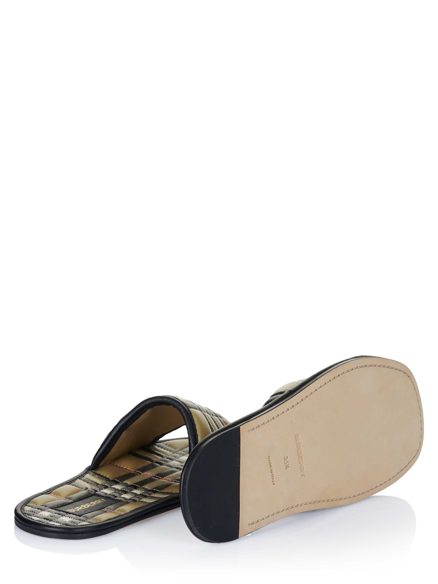 Burberry Check Quilted Flat Slides