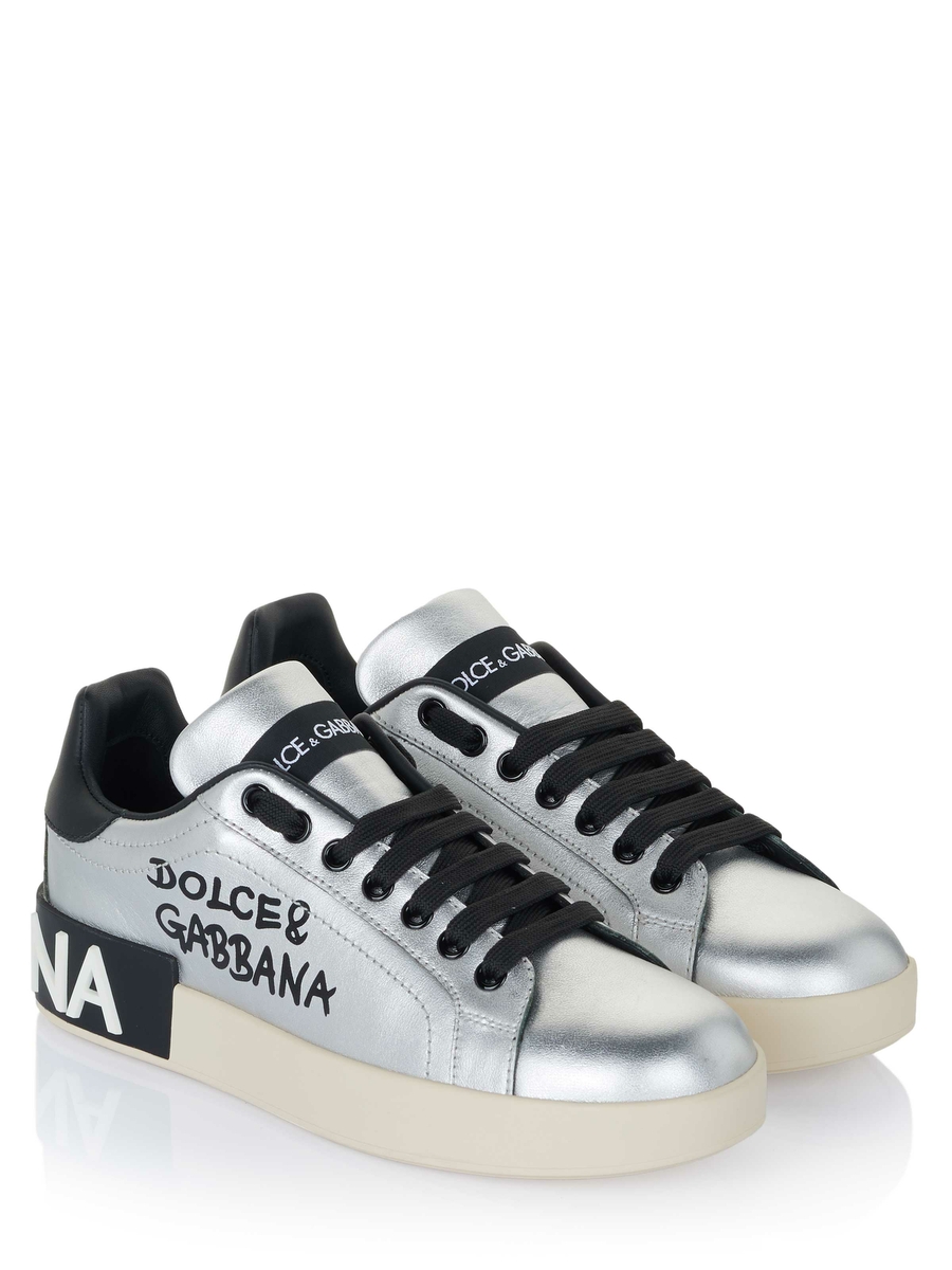 Dolce and gabbana silver shoes cheap