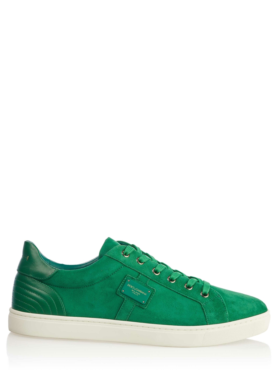 Forholdsvis etnisk katolsk Dolce & Gabbana Men Suede Low-top Sneakers Green on SALE | Fashionesta