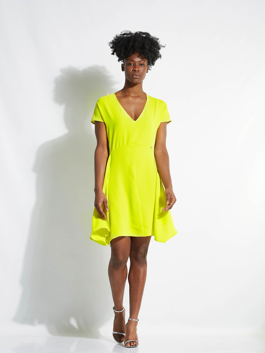 Armani Exchange Dress Yellow on SALE | Fashionesta