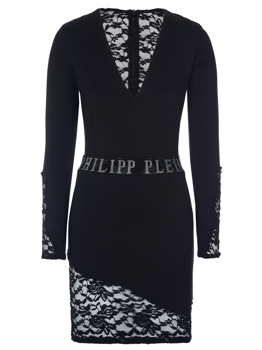 philipp plein dress black PHILIPP PLEIN - 3/4 Sleeve Dress Fatale