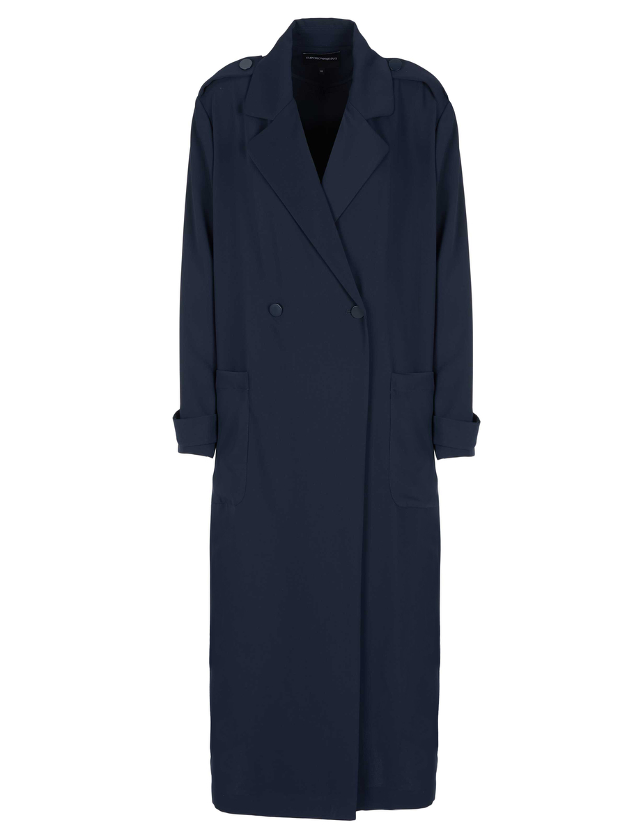 Emporio Armani Coat Navy on SALE Fashionesta