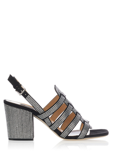 Sergio Rossi Sandale schwarz-silber