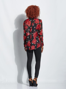 Dolce & Gabbana Bluse schwarz-rot