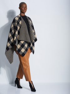 Belstaff Poncho Noir-Brun