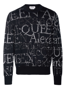 Alexander McQueen Pullover schwarz-silber