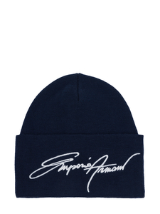 Emporio Armani Bonnet Bleu marine