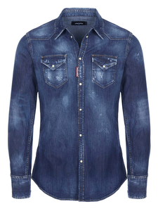Dsquared2 shirt Classic Western shirt navy