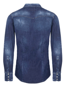 Dsquared2 shirt Classic Western shirt navy