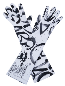 Dolce & Gabbana Handschuh weiß-schwarz