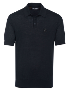 Dolce & Gabbana Henley Knitted polo black