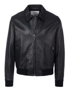 Bally leather jacket black