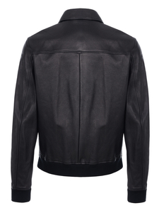 Bally leather jacket black